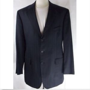 POLO RALPH LAUREN BLUE Pin Stripe Wool Blazer 42